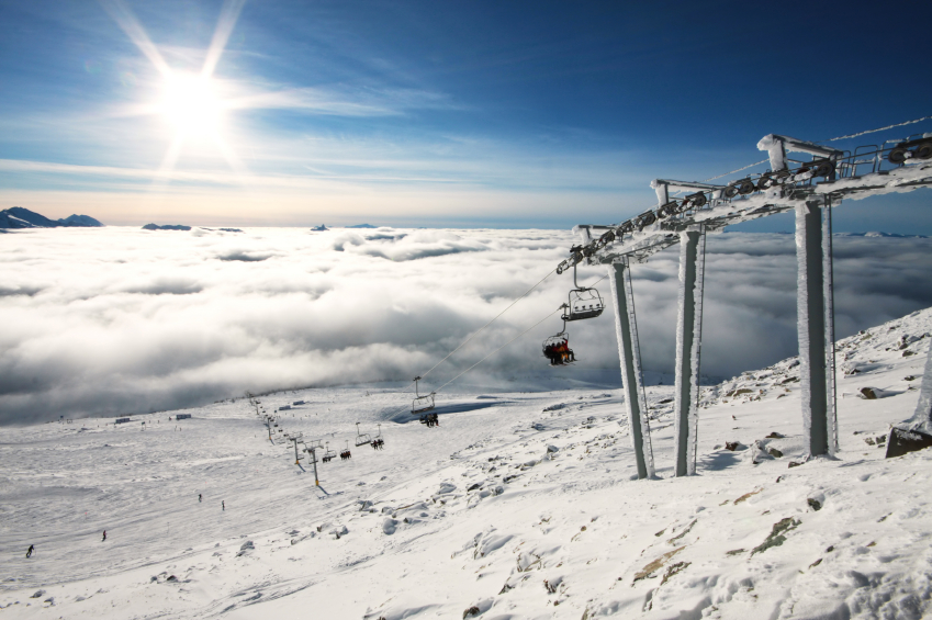 Chair lift Whistler winter